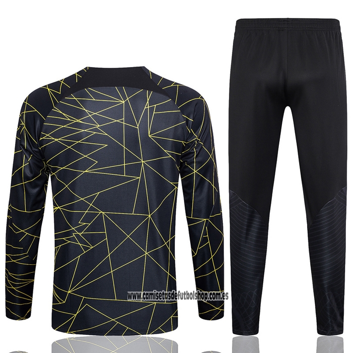 Chandal de Sudadera del Paris Saint-Germain Jordan Nino 23-24 Negro